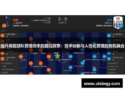 提升英超球队管理效率的路径探索：技术创新与人性化管理的有机融合